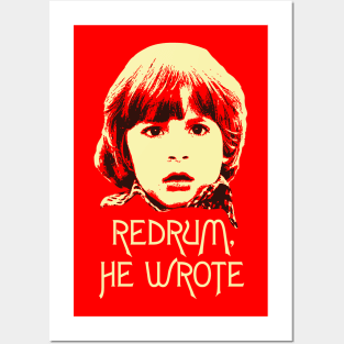 Redrum, He Wrote (cream) Posters and Art